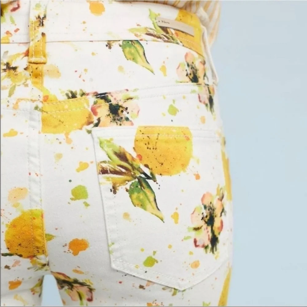 Pilcro and the Letterpress Anthropologie Lemon Grove Cropped Bootcut Jeans - Picture 2 of 6